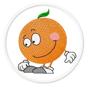 Orange embroidery design