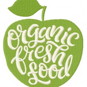 Organic fresh food embroidery design