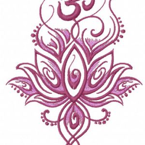 Oriental flower 2 embroidery design