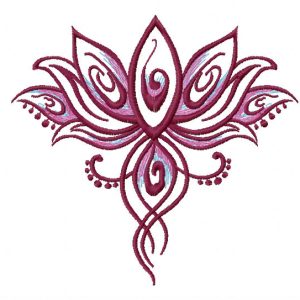 Oriental flower 5 embroidery design
