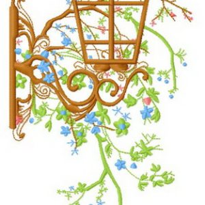 Oriental lantern 4 embroidery design
