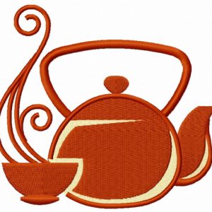 Oriental tea time 2 embroidery design