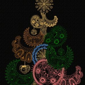 Original Christmas tree 2 embroidery design