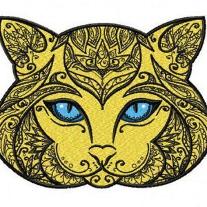 Ornament cat embroidery design