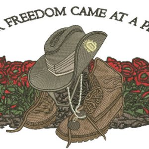 Our freedom came at a price 2 embroidery design