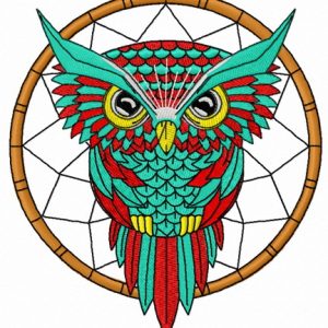 Owl dreamcatcher 2 embroidery design