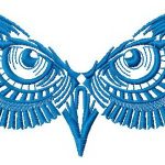 Owl eyes embroidery design