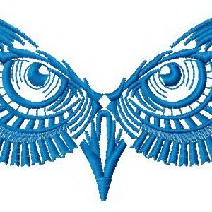 Owl eyes embroidery design