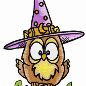 Witching Hour Owl embroidery design