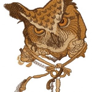 Owl key keeper embroidery design