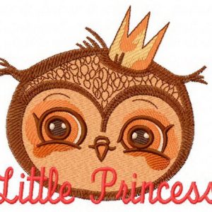 Owl princess 3 embroidery design