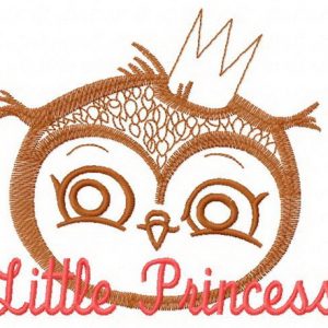 Owl princess 4 embroidery design