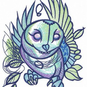 Owl's claws embroidery design