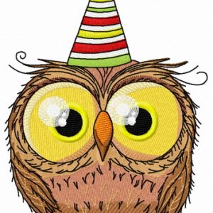 Owl's first birthday 3 embroidery design