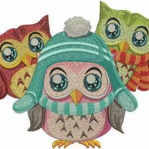 Owl's team embroidery design