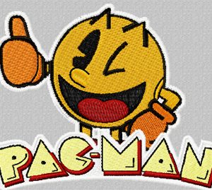Pac-Man embroidery design