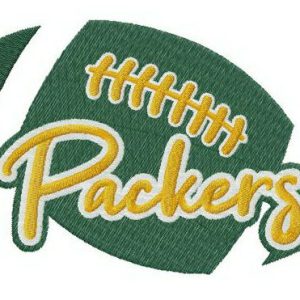 Packers fan logo embroidery design