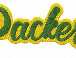 Packers wordmark logo embroidery design