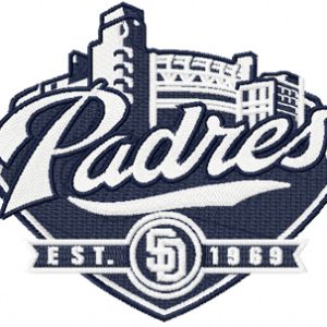 San Diego Padres baseball club embroidery design