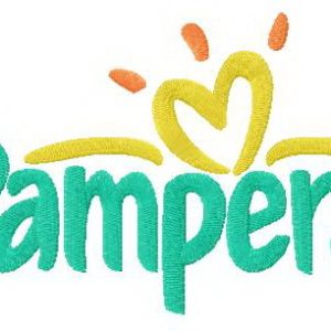 Pampers logo embroidery design