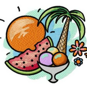 Paradise embroidery design