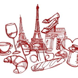 Paris 3 embroidery design