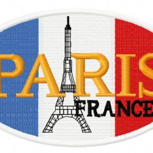 Paris France embroidery design