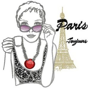 Paris Toujours embroidery design