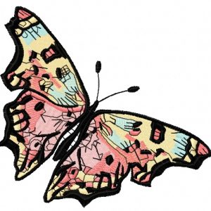 Patch butterfly embroidery design