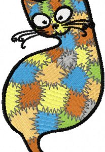Patches Kitty  embroidery design