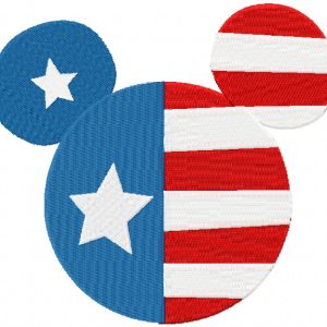Patriotic Mickey Mouse embroidery design