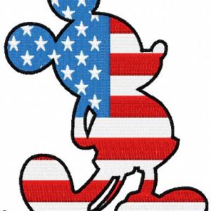 Patriotic Mickey Mouse 3 embroidery design