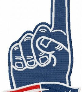 Patriots number one embroidery design