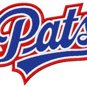 Pats logo embroidery design