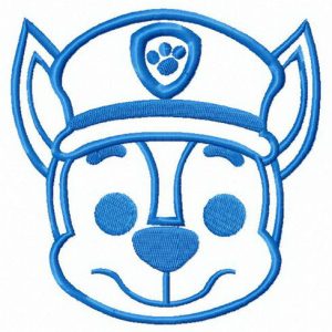 Paw Patrol Chase muzzle embroidery design