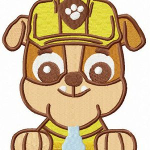Paw Patrol Rubble embroidery design