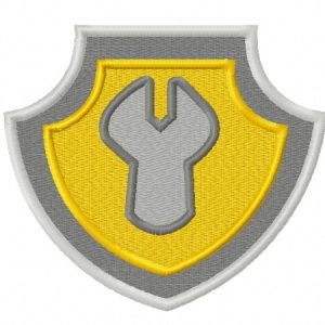 Paw Patrol shield 2 embroidery design