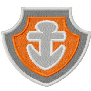Paw Patrol shield 3 embroidery design
