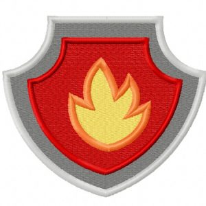 Paw Patrol shield 4 embroidery design