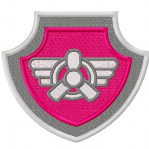 Paw Patrol shield 5 embroidery design