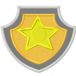 Paw Patrol shield 6 embroidery design