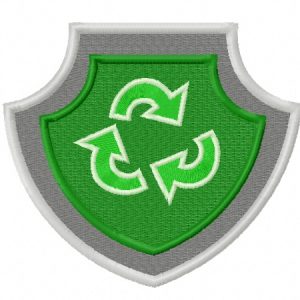 Paw Patrol shield  embroidery design