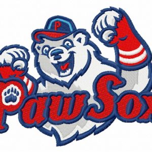 Pawtucket Red Sox logo embroidery design