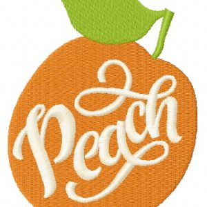 Peach embroidery design