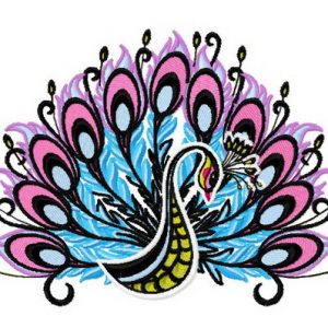 Peacock 3 embroidery design