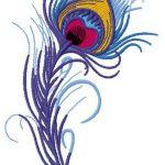 Peacock feather 2 embroidery design