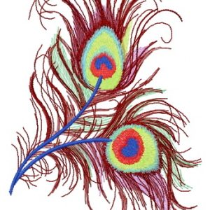 Peacock feather 3 embroidery design