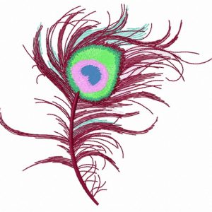 Peacock feather 4 embroidery design