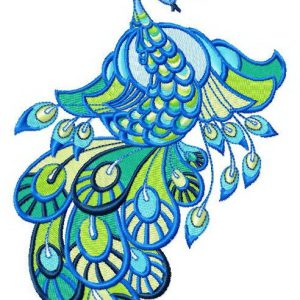 Peacock embroidery design