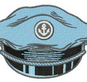 Peaked cap embroidery design